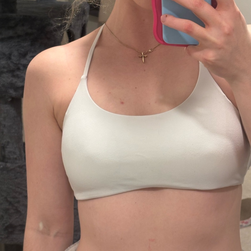 White sports bra